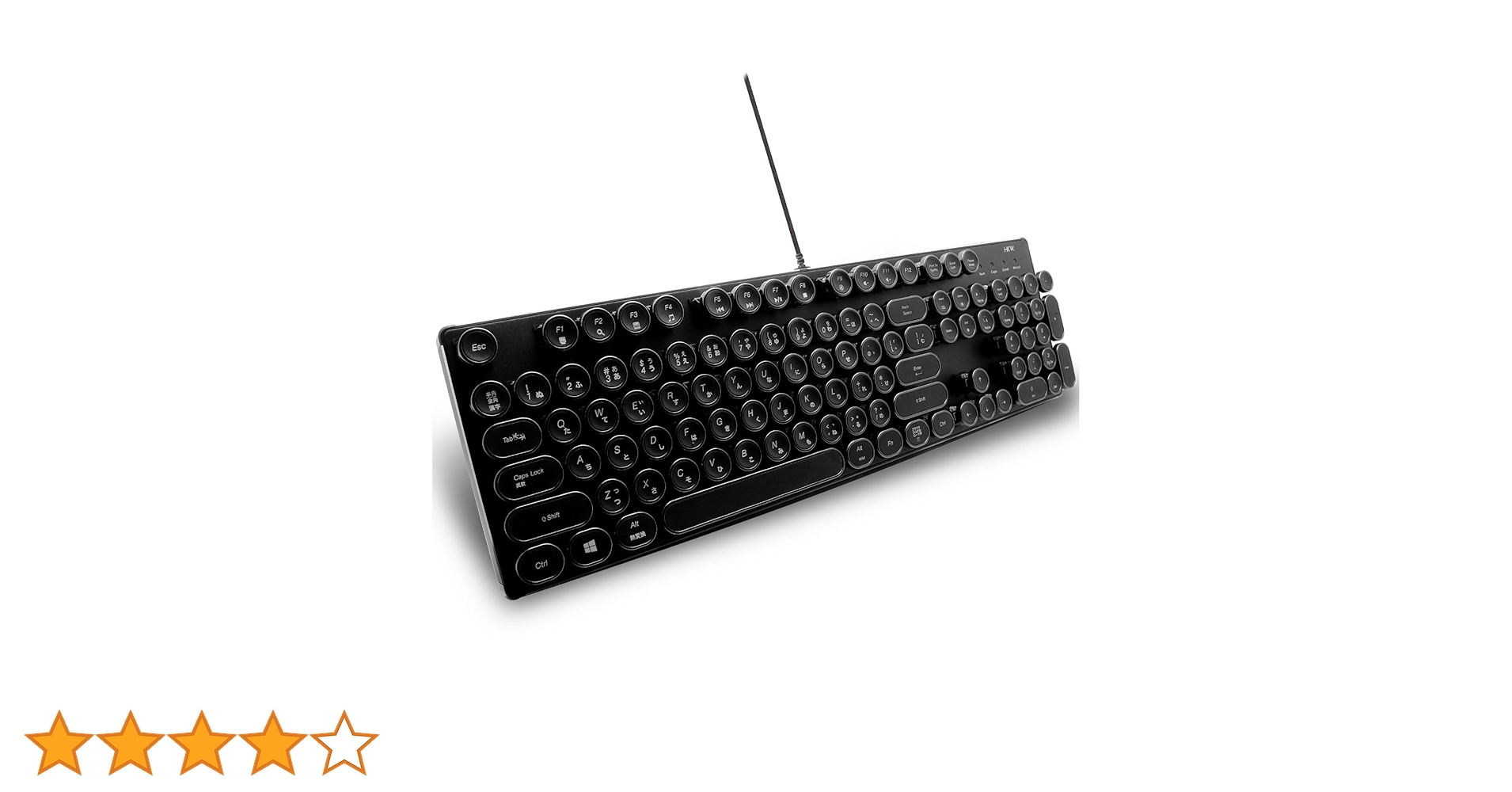 Amazon | HKW タイプライター風メカニカルキーボード 青軸 104